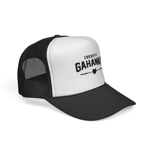 CrossFit Gahanna Trucker Cap — Mesh Fitness Hat with Barbell & Ohio Heart Logo