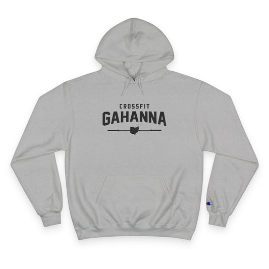 CrossFit Gahanna Champion Hoodie — White Gym Pullover with Ohio Logo