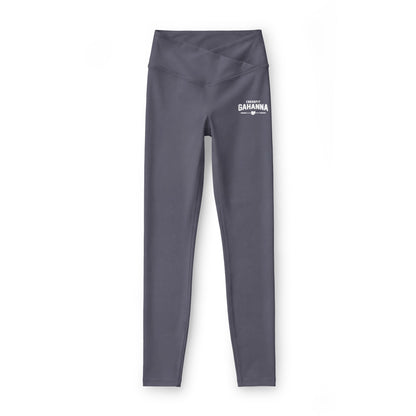 Women’s Luxe Leggings — Black High-Waist Athletic Leggings with Small White Logo