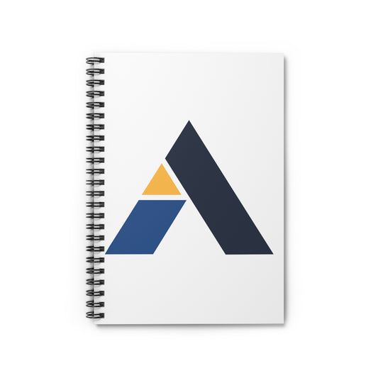Minimal Geometric Logo Spiral Notebook — Ruled Lined Journal for Professionals & Students