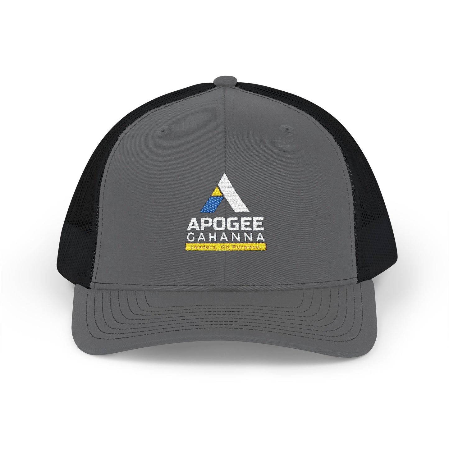 Apogee Gahanna Embroidered Trucker Cap — Snapback Mesh Hat
