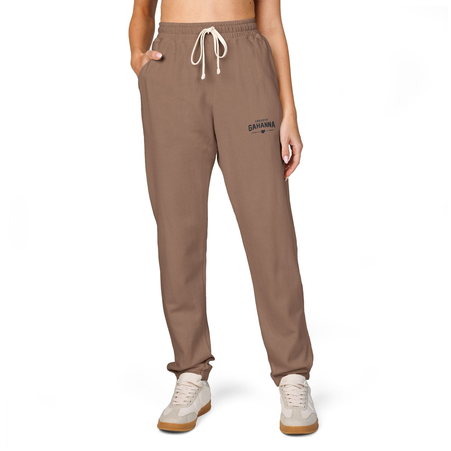 Garment-Dyed Fleece Sweatpants – Minimal Logo Joggers