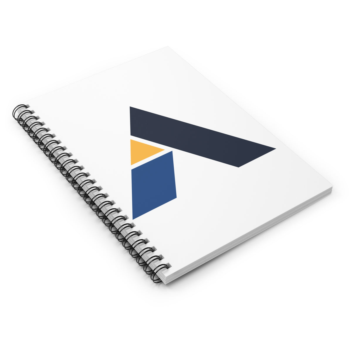Minimal Geometric Logo Spiral Notebook — Ruled Lined Journal for Professionals & Students