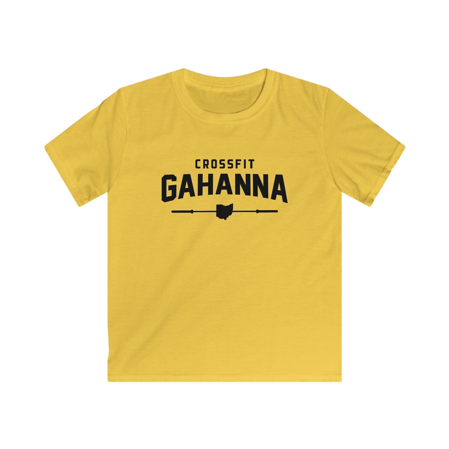Kids CrossFit Gahanna T-Shirt - Youth Gym Tee with Ohio Heartbarbell Design