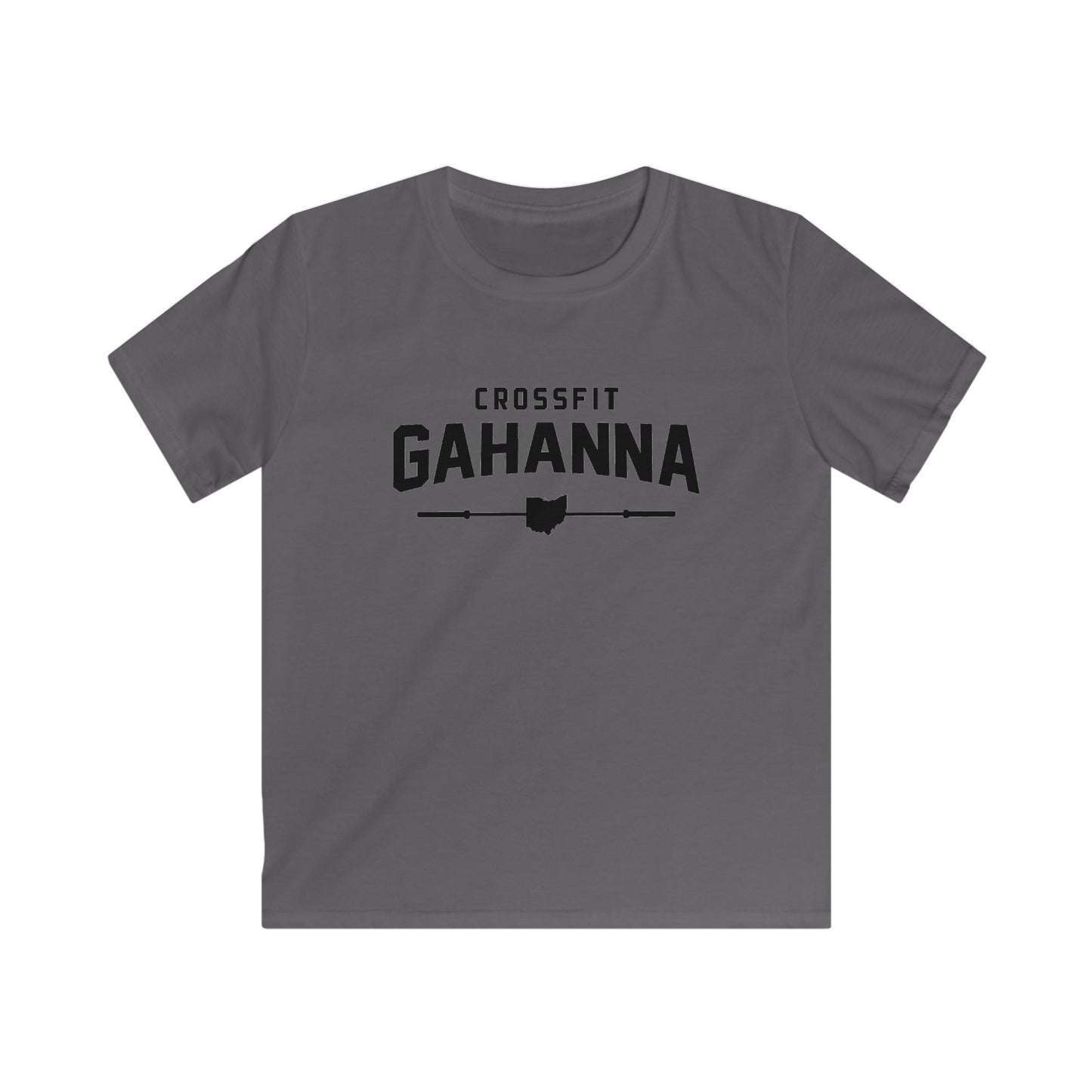 Kids CrossFit Gahanna T-Shirt - Youth Gym Tee with Ohio Heartbarbell Design