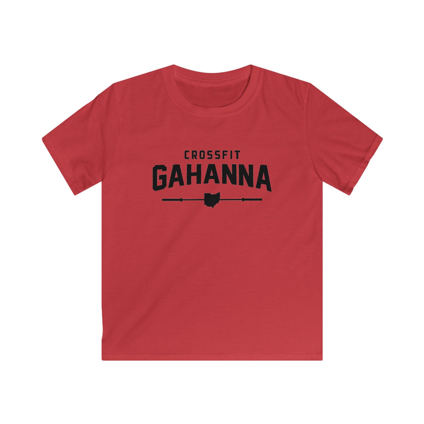 Kids CrossFit Gahanna T-Shirt - Youth Gym Tee with Ohio Heartbarbell Design