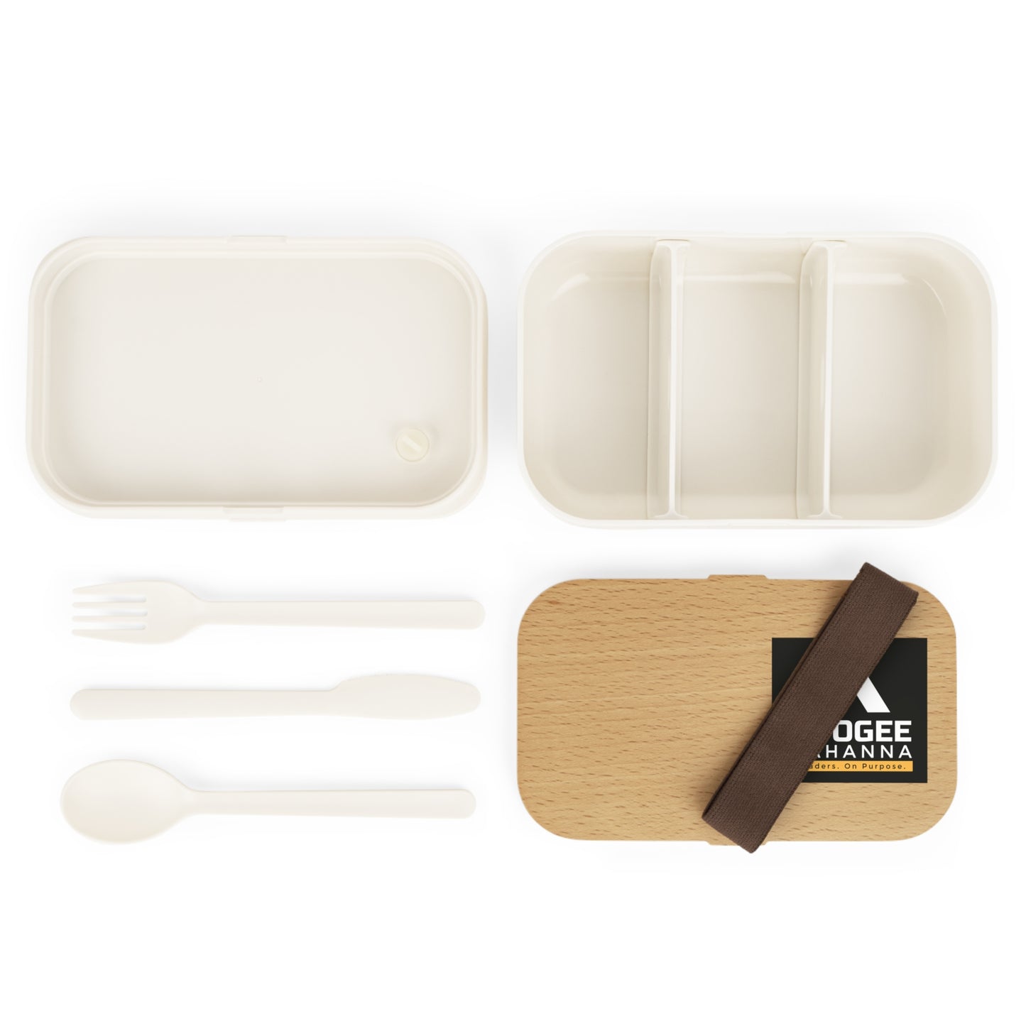 Apogee Gahanna Bento Lunch Box — Eco Wood-Grain Meal Box with Logo