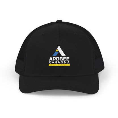 Apogee Gahanna Embroidered Trucker Cap — Snapback Mesh Hat