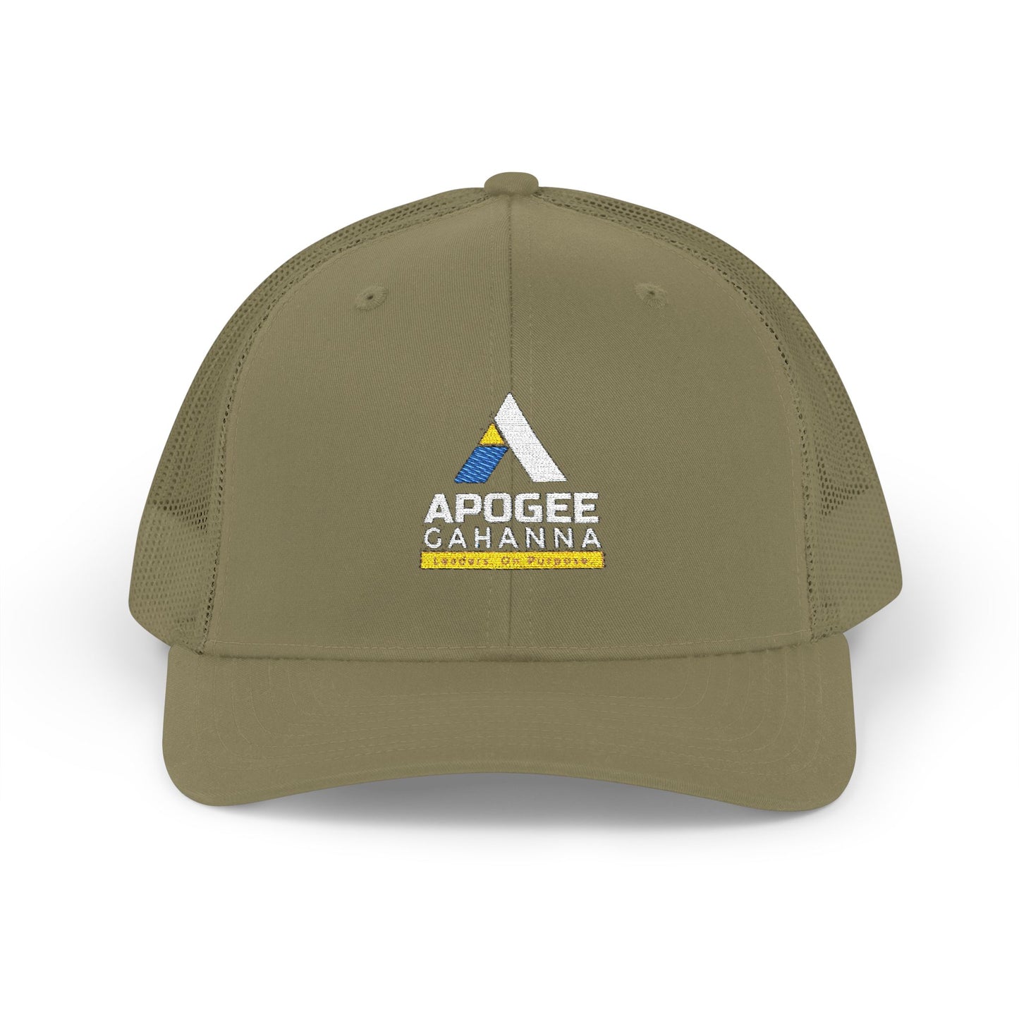 Apogee Gahanna Embroidered Trucker Cap — Snapback Mesh Hat