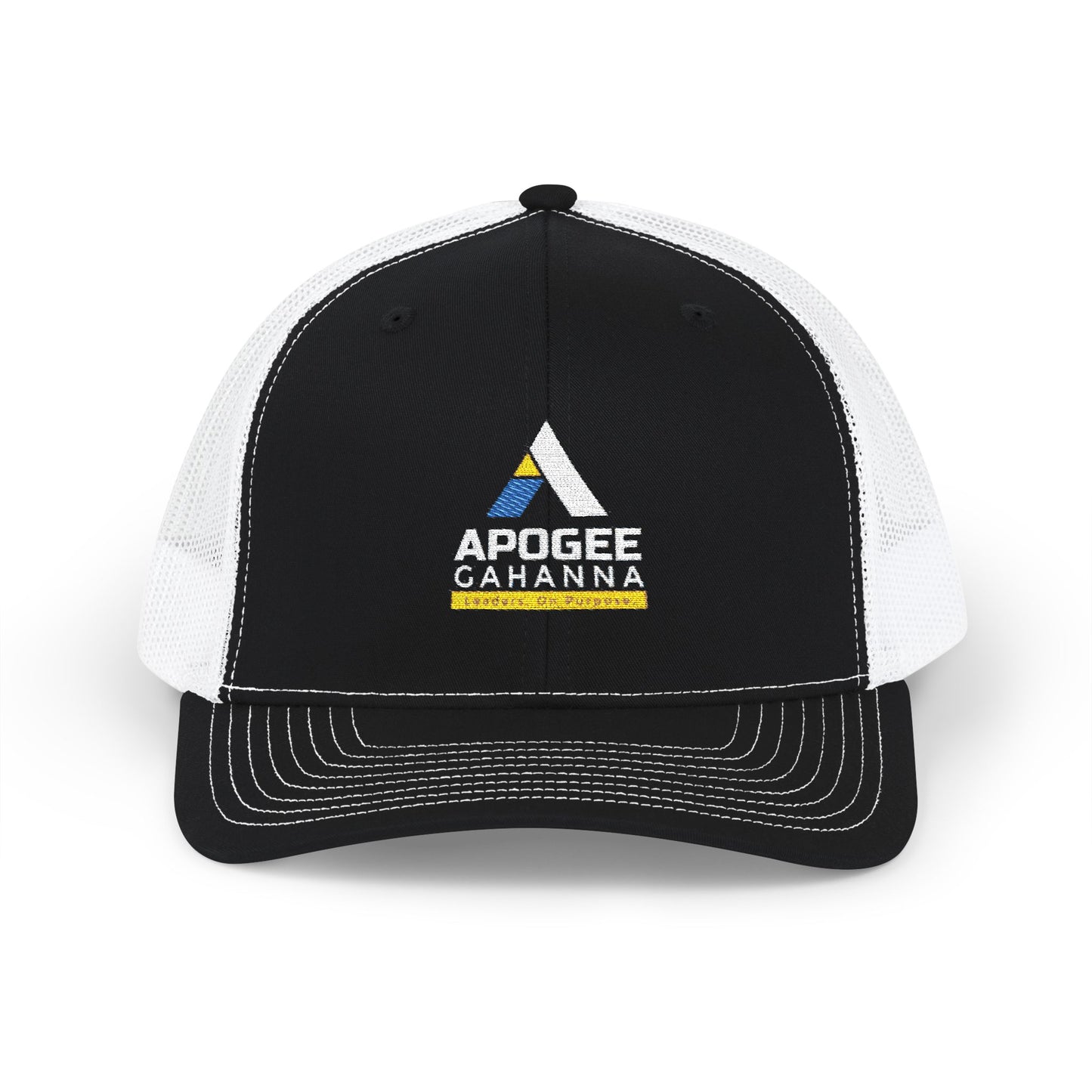 Apogee Gahanna Embroidered Trucker Cap — Snapback Mesh Hat