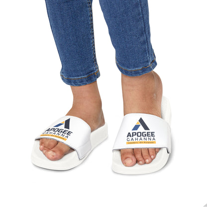 Youth Logo Slide Sandals — Removable Strap Casual Pool Slides