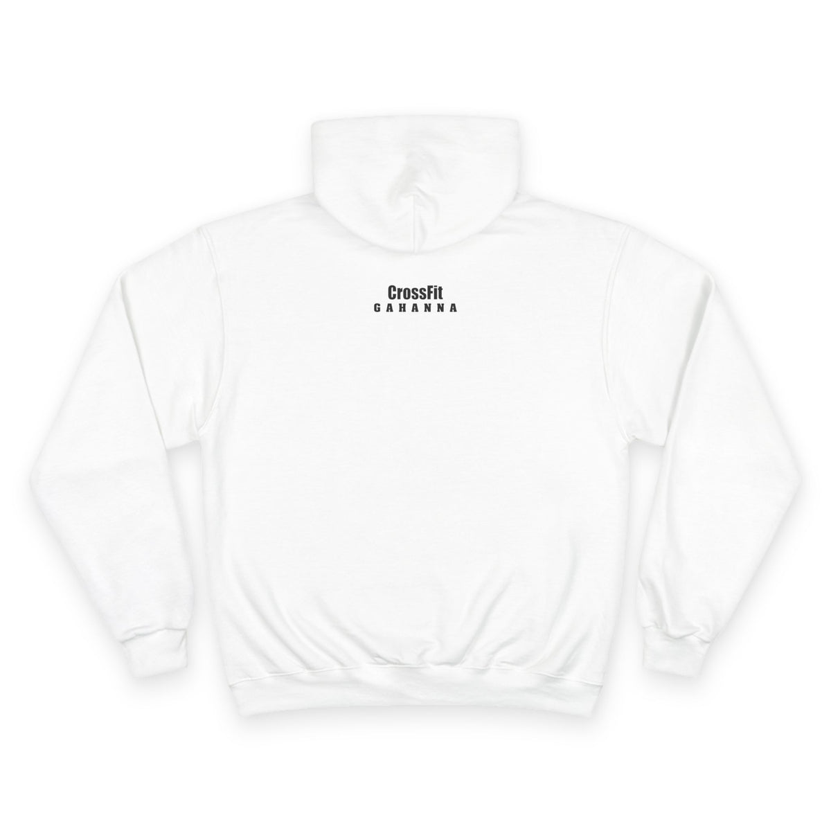 CrossFit Gahanna Champion Hoodie — White Gym Pullover with Ohio Logo