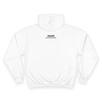 CrossFit Gahanna Champion Hoodie — White Gym Pullover with Ohio Logo