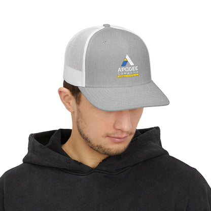 Apogee Gahanna Embroidered Trucker Cap — Snapback Mesh Hat