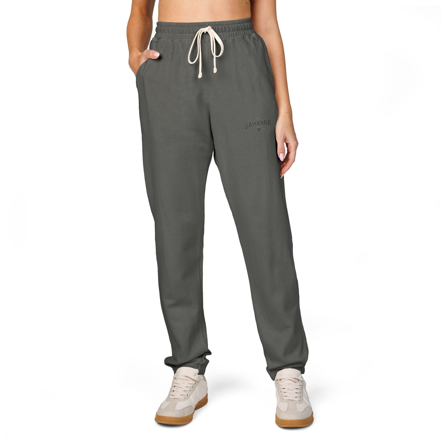 Garment-Dyed Fleece Sweatpants – Minimal Logo Joggers