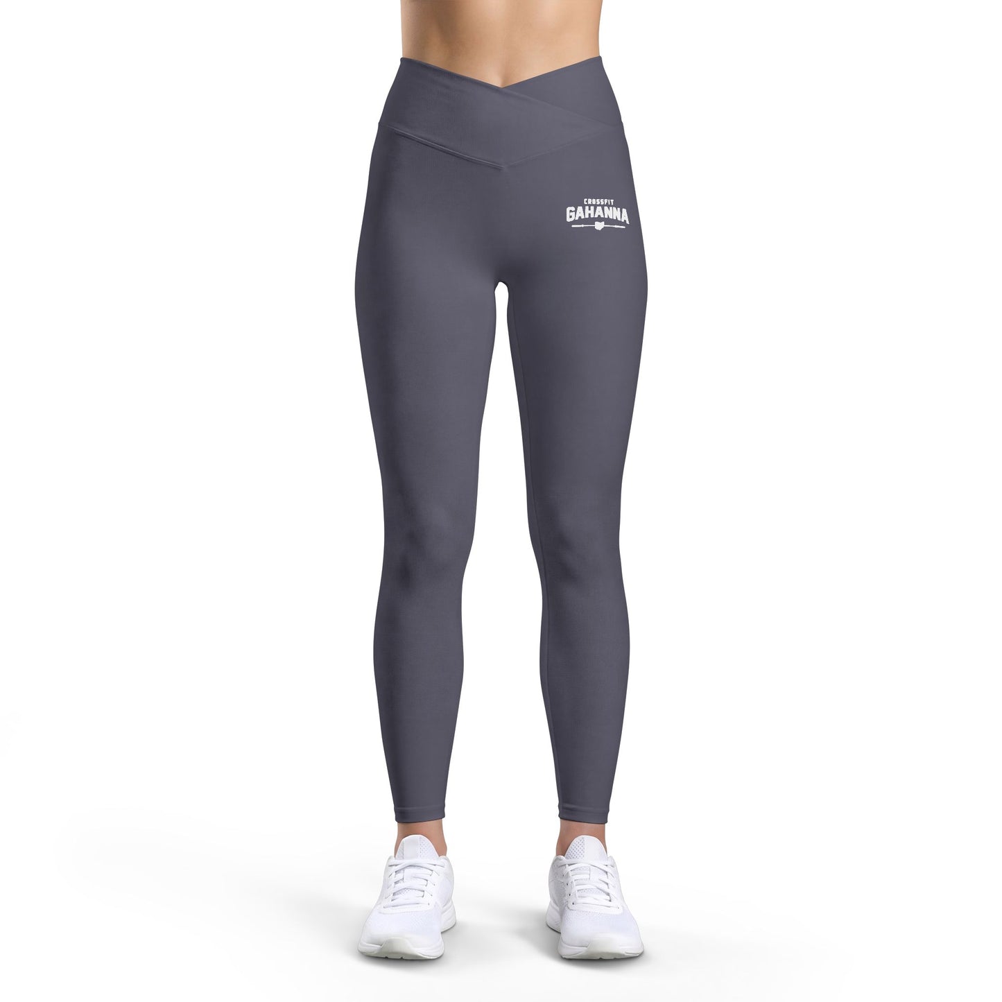 Women’s Luxe Leggings — Black High-Waist Athletic Leggings with Small White Logo