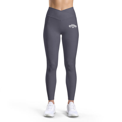 Women’s Luxe Leggings — Black High-Waist Athletic Leggings with Small White Logo