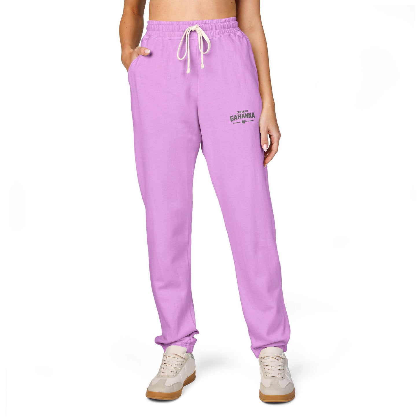 Garment-Dyed Fleece Sweatpants – Minimal Logo Joggers