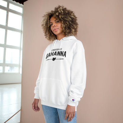 CrossFit Gahanna Champion Hoodie — White Gym Pullover with Ohio Logo