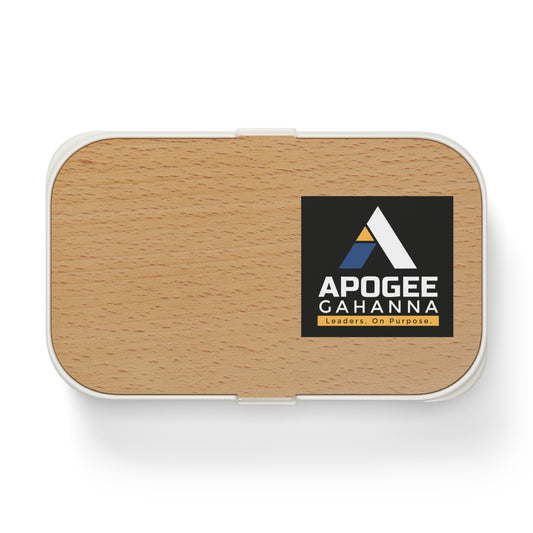 Apogee Gahanna Bento Lunch Box — Eco Wood-Grain Meal Box with Logo