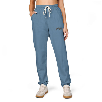 Garment-Dyed Fleece Sweatpants – Minimal Logo Joggers