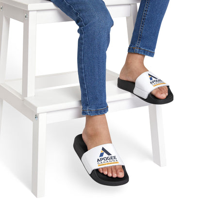 Youth Logo Slide Sandals — Removable Strap Casual Pool Slides