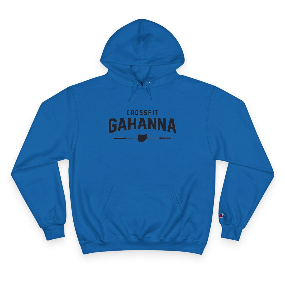 CrossFit Gahanna Champion Hoodie — White Gym Pullover with Ohio Logo