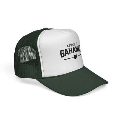 CrossFit Gahanna Trucker Cap — Mesh Fitness Hat with Barbell & Ohio Heart Logo