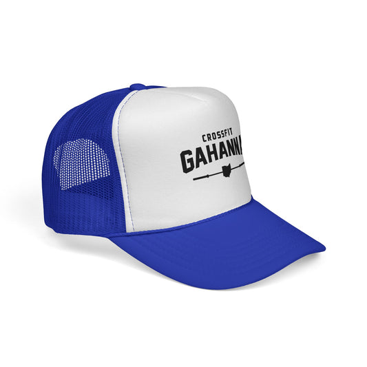 CrossFit Gahanna Trucker Cap — Mesh Fitness Hat with Barbell & Ohio Heart Logo