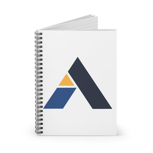 Minimal Geometric Logo Spiral Notebook — Ruled Lined Journal for Professionals & Students
