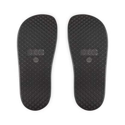 Youth Logo Slide Sandals — Removable Strap Casual Pool Slides