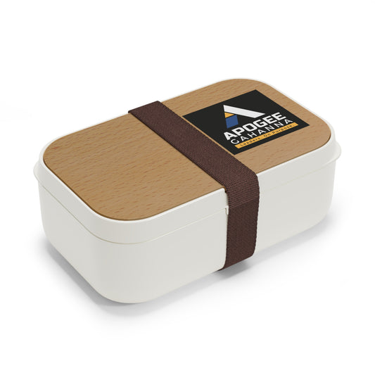 Apogee Gahanna Bento Lunch Box — Eco Wood-Grain Meal Box with Logo