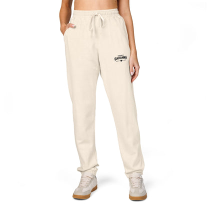Garment-Dyed Fleece Sweatpants – Minimal Logo Joggers