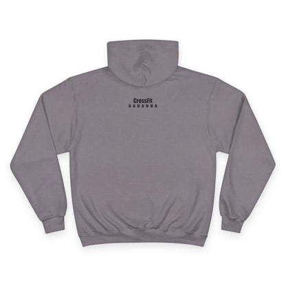 CrossFit Gahanna Champion Hoodie — White Gym Pullover with Ohio Logo