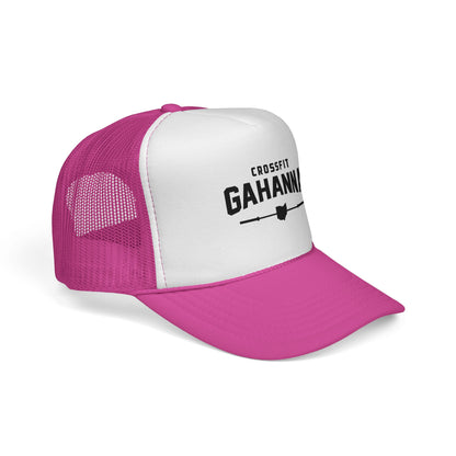 CrossFit Gahanna Trucker Cap — Mesh Fitness Hat with Barbell & Ohio Heart Logo
